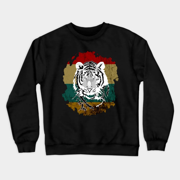 Retro vintage tiger Crewneck Sweatshirt by Mima_SY